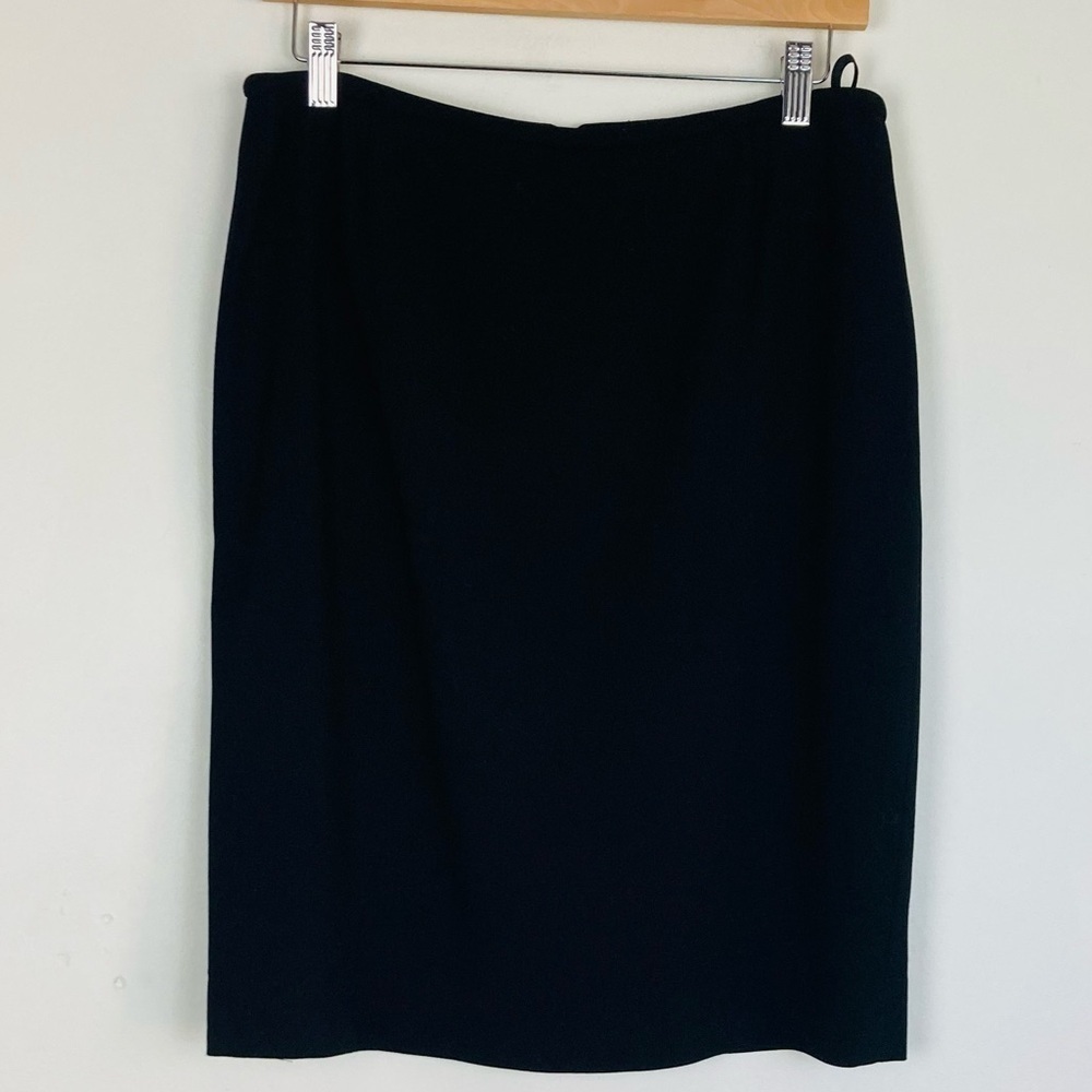 Armani Collezioni wool blend black pencil skirt in black. Size 10